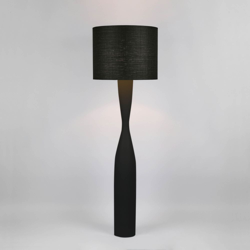 Callum Floor Lamp Base Black with Shade Black