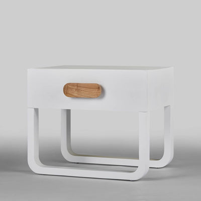 Norma Bedside Table White