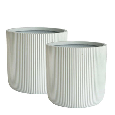 Zagg Large Planters Set of Two White