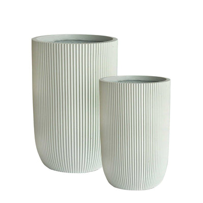 Zagg Tall Planters Set of Two White