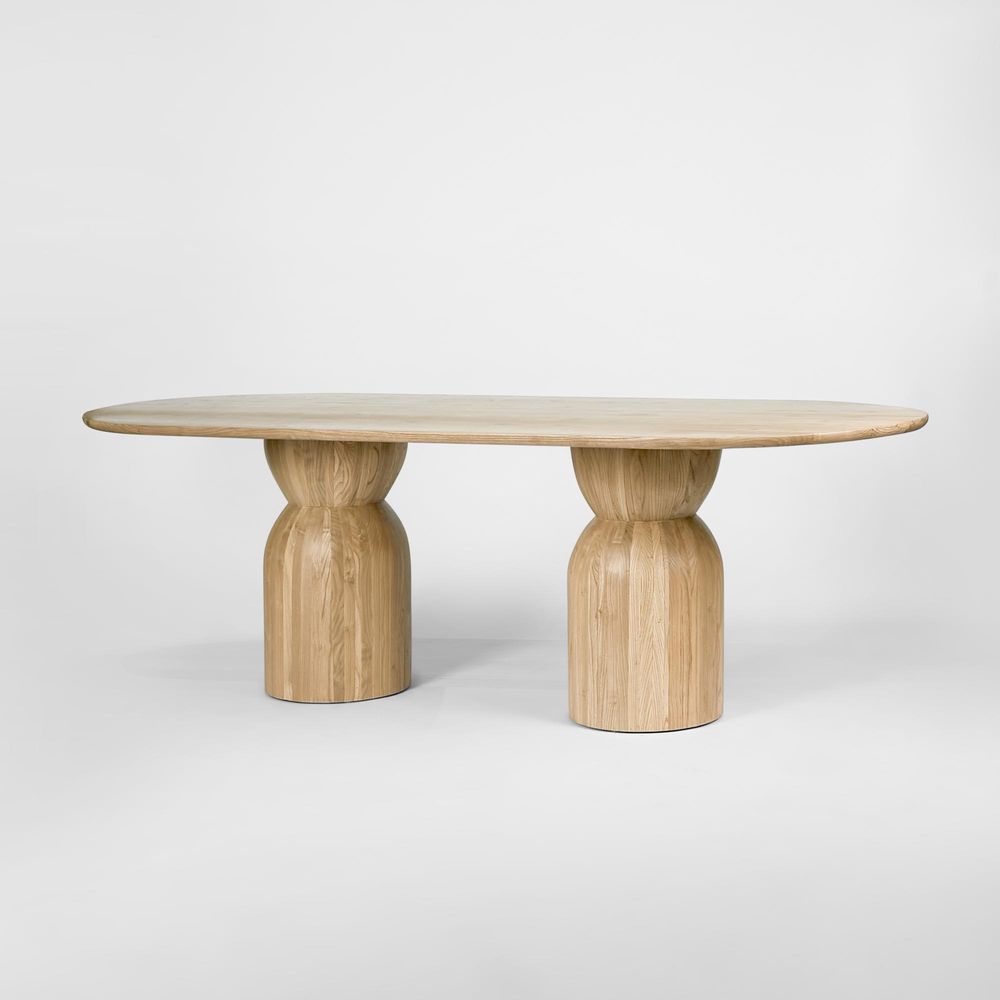 Olive Dining Table Top Oval Natural