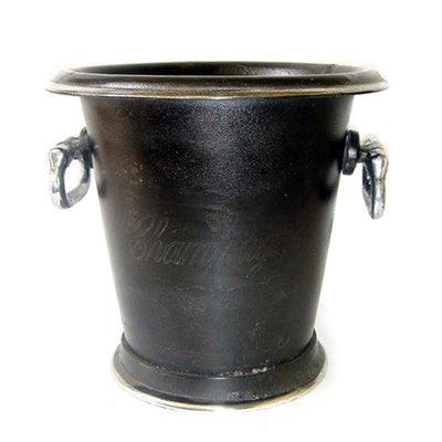 Round Ice Bucket with Handles Dark Brass