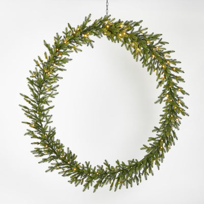Classic Green Wreath 150cm With 150 LED