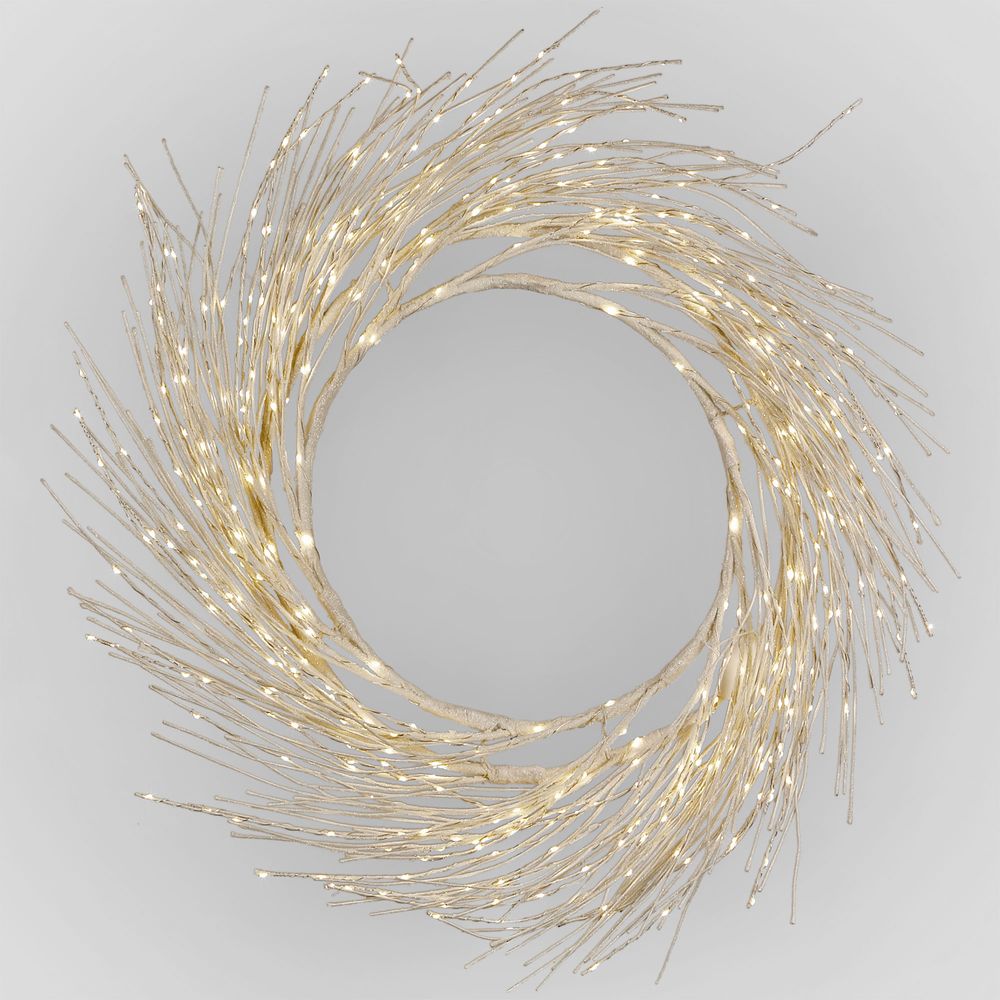 Starry White Wreath 100cm With 517LED