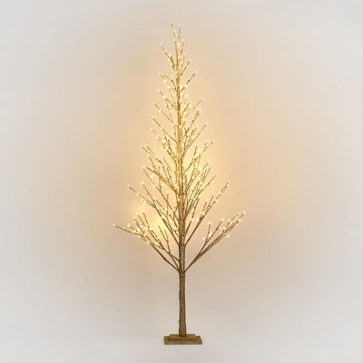 Champagne Glitter Tree 210cm With 306LED
