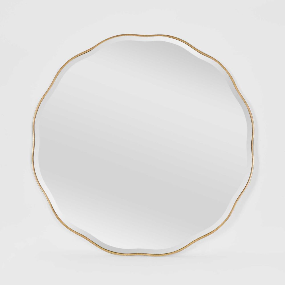 Camille Scallop Mirror Large Gold