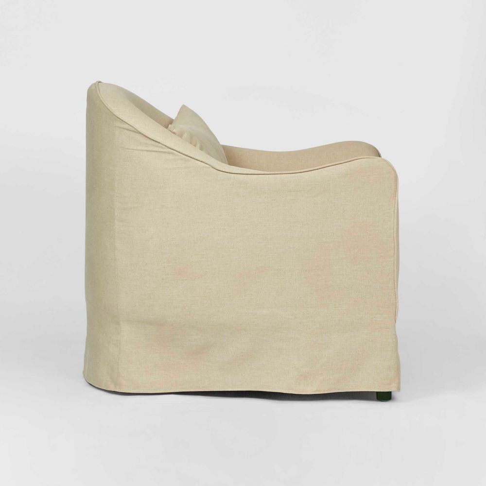 Ville Armchair Slip Cover Linen Natural