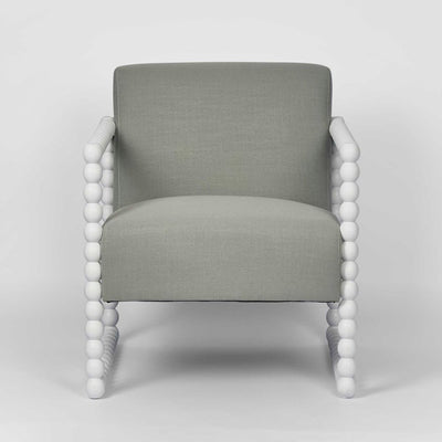 Bobbin Oak Chair White/Seafoam