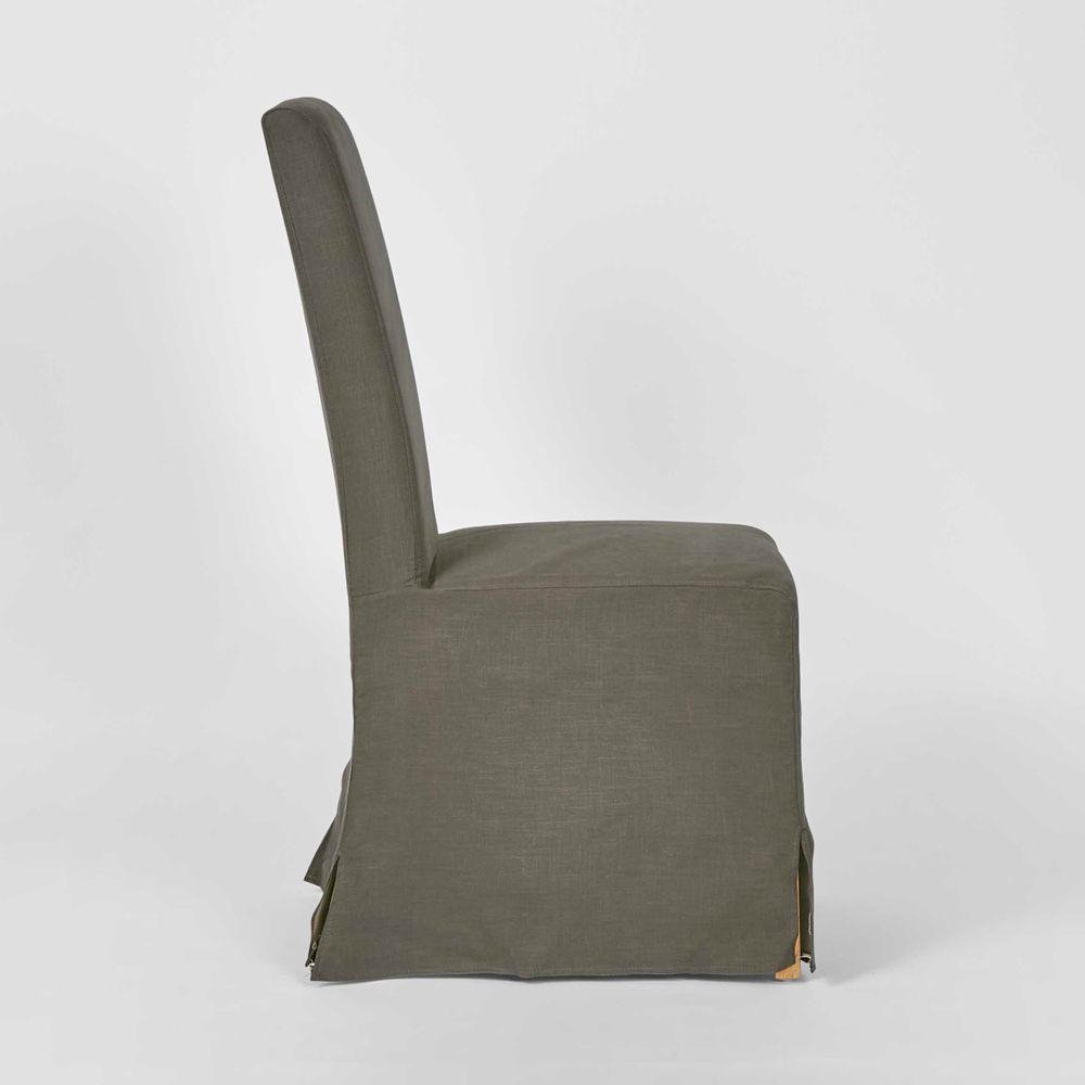 Ville Dining Chair with Charcoal Slip Cover
