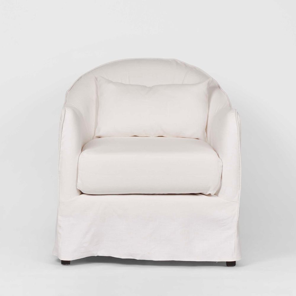 Ville Armchair with White Slip Cover