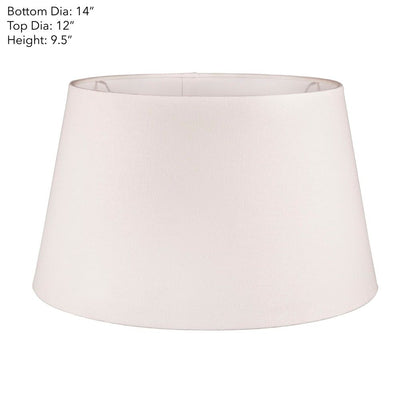 Medium Drum Lamp Shade  - Textured Ivory - Linen Lamp Shade with E27 Fixture - House of Isabella AU