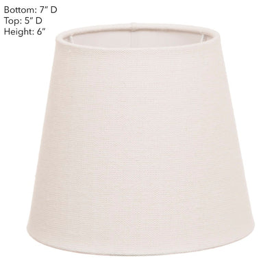 XXS Taper Lamp Shade  - Textured Ivory - Linen Lamp Shade with E27 Fixture - House of Isabella AU