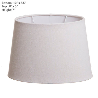 XS Oval Lamp Shade  - Textured Ivory - Linen Lamp Shade with E27 Fixture - House of Isabella AU