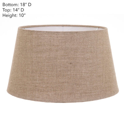 XL Drum Lamp Shade  - Light Natural Linen - Linen Lamp Shade with E27 Fixture - House of Isabella AU