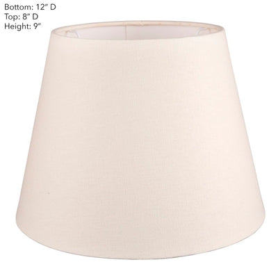Small Taper Lamp Shade  - Textured Ivory - Linen Lamp Shade with E27 Fixture - House of Isabella AU