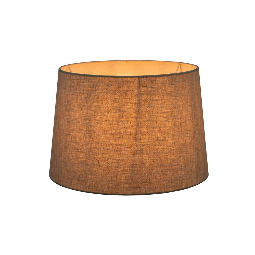 Large Drum Lamp Shade - Textured Ivory - Linen Lamp Shade with E27 Fixture - House of Isabella AU
