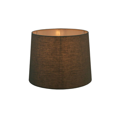 Small Drum Lamp Shade  - Dark Natural Linen - Linen Lamp Shade with E27 Fixture - House of Isabella AU