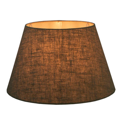 XL Taper Lamp Shade - Dark Natural Linen - Linen Lamp Shade with E27 Fixture - House of Isabella AU