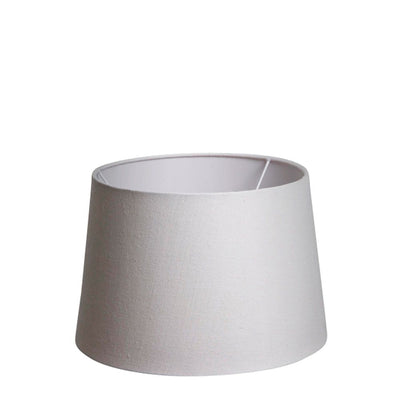 Small Drum Lamp Shade (12x10.5x8 H) - Textured Ivory - Linen Lamp Shade with E27 Fixture