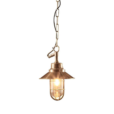 Rutherford Outdoor Hanging Lamp in Brass - House of Isabella AU