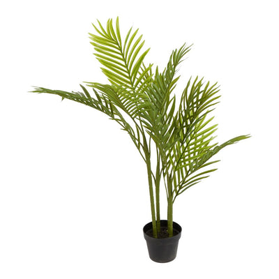 Mini Palm Tree Real Touch 4 Branches 15 Lvs in Pot 1m