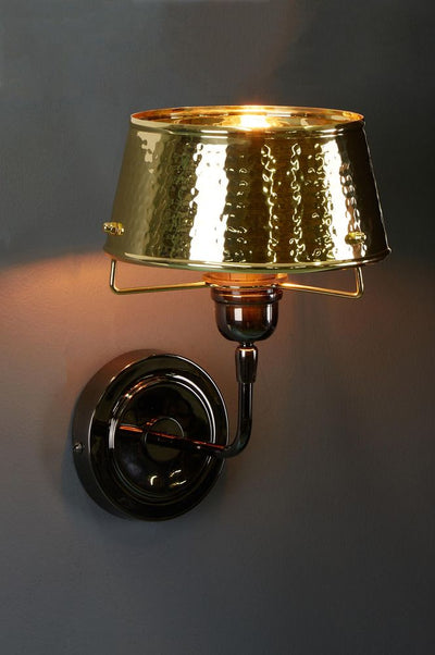 Jacobsen Wall - Hammered Flared Wall Light - Gold