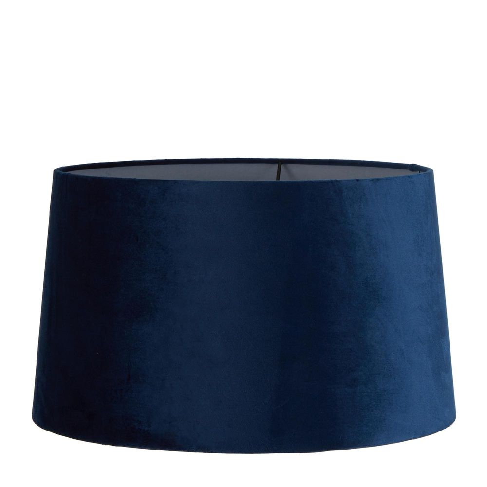 XL Drum Lamp Shade (18x16x10.5 H) - Royal Blue - Velvet Lamp Shade with E27 Fixture