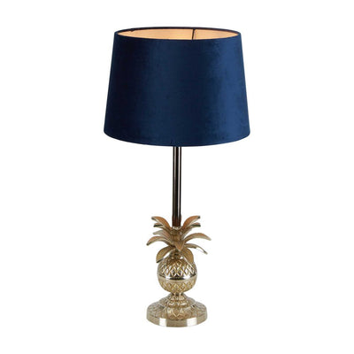 Medium Drum Lamp Shade (14x12x9.5 H) - Royal Blue - Velvet Lamp Shade with E27 Fixture