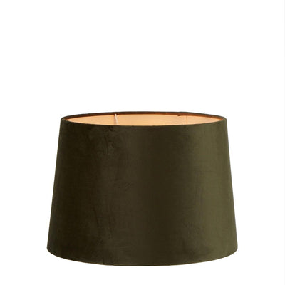 Medium Drum Lamp Shade (14x12x9.5 H) - Sage Green - Velvet Lamp Shade with E27 Fixture