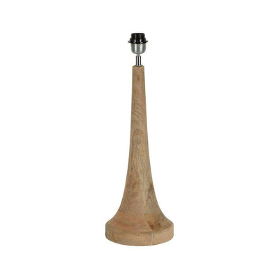 Lancia Small Base Only - Light Natural - Turned Wood Slender Table Lamp Base Only