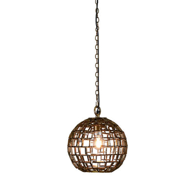 Mondrian Small - Antique Brass - Small Ball Geometric Pendant Light