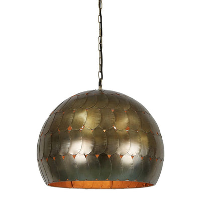 Pangolin Small - Pewter - Iron Scales Dome Pendant Light