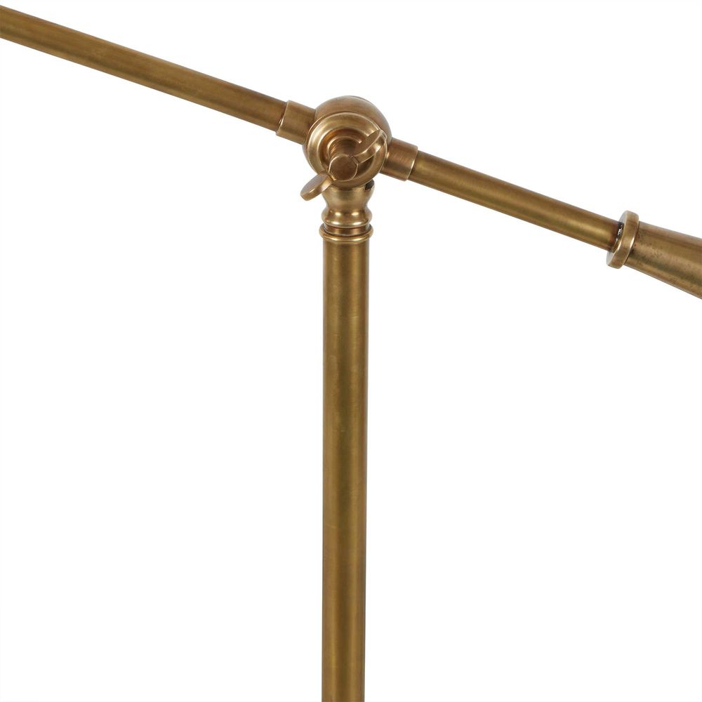 Verona Floor Lamp with Marble Base Brass