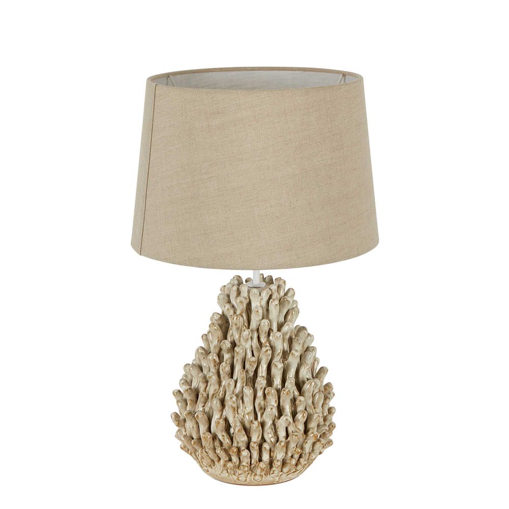 Kariba Anenome Ceramic Table Lamp Base White