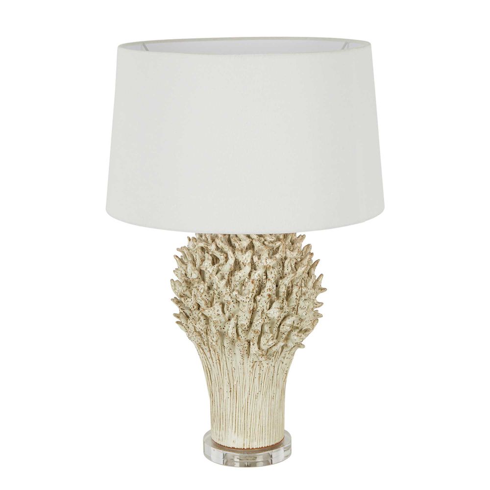 Staghorn Coral Ceramic Table Lamp Base White