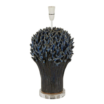 Staghorn Coral Ceramic Table Lamp Base Blue