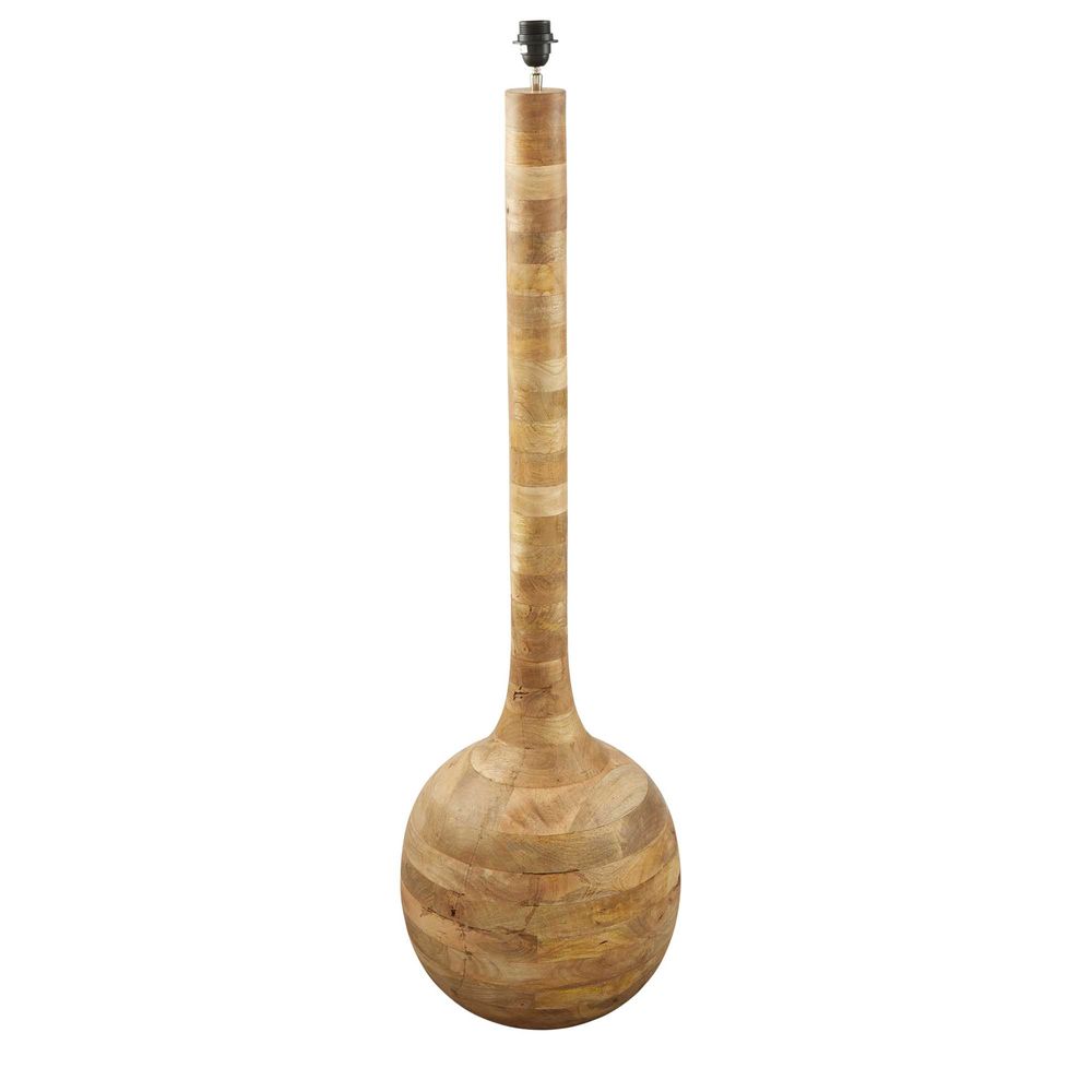 Sitar - Natural - Turned Wood Floor Lamp Base Only