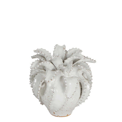 Pineapple Ceramic Sculpture Small White