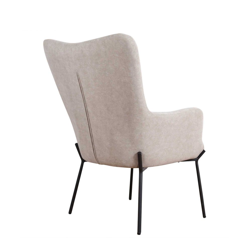 Justin Armchair with Stool Grey