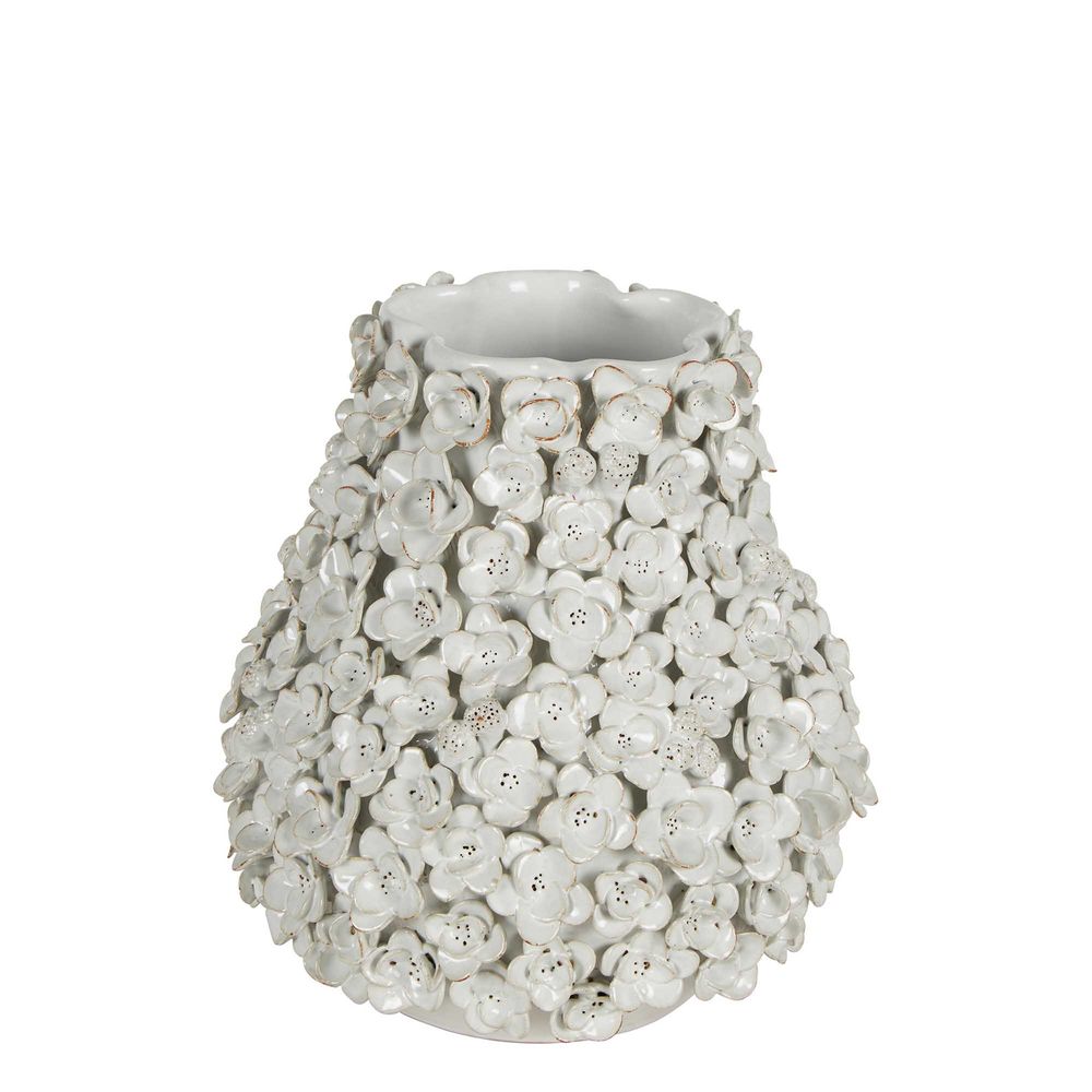 Ella Ceramic Flower Vase Large White