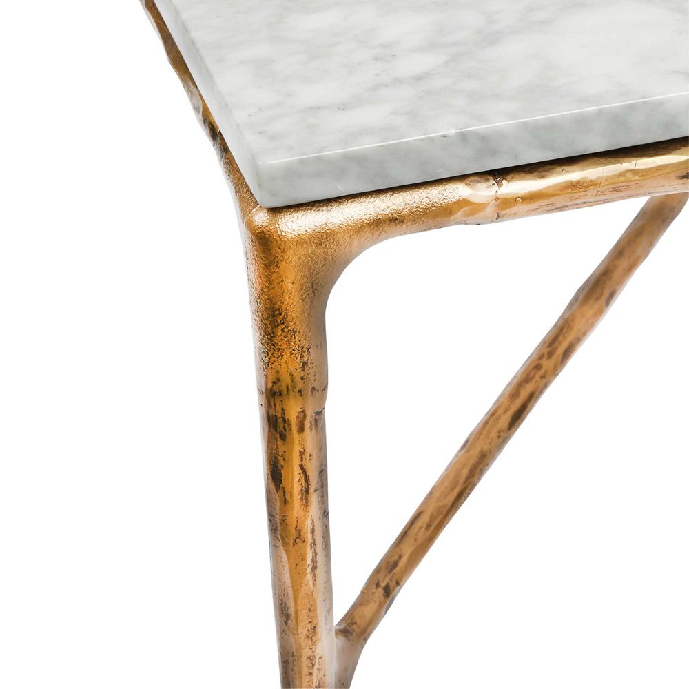 Aries Square Marble Coffee Table Gold