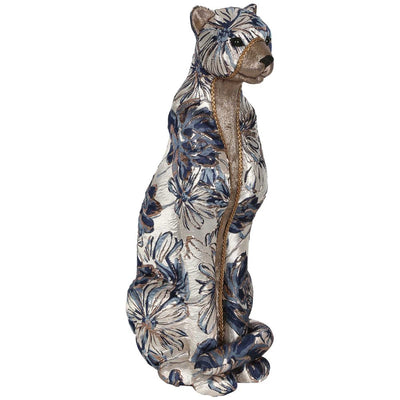Chinois Brocade Leopard Blue
