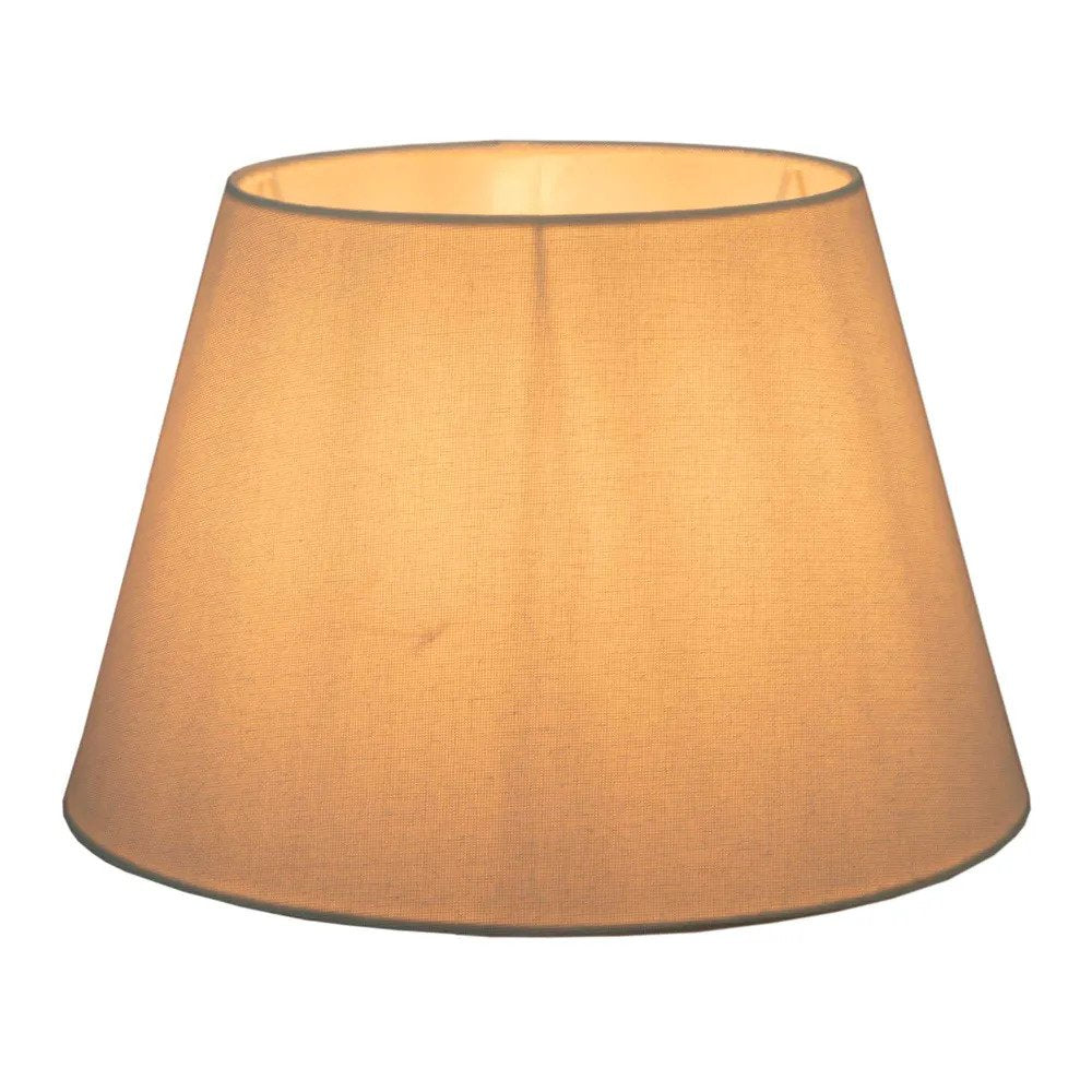 Large Taper Lamp Shade  - Textured Ivory - Linen Lamp Shade with E27 Fixture - House of Isabella AU