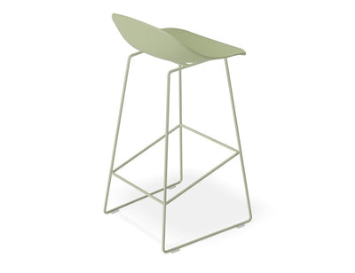 Pop Stool - Dusty Green Frame and Shell Seat