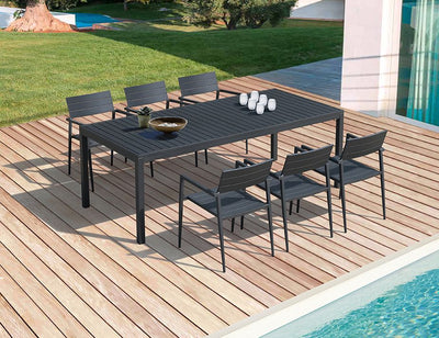 Halki Table - Outdoor - 220cm x 100cm - Charcoal