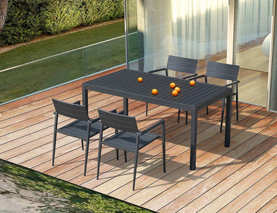 Halki Table - Outdoor - 160cm x 90cm - Charcoal