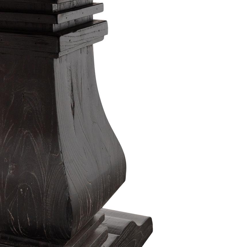 Round Wooden Base -- Black