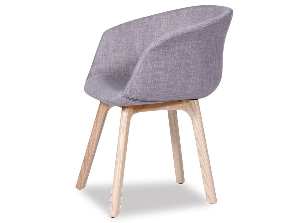 Lonsdale Arm Chair - Natural - Grey Fabric