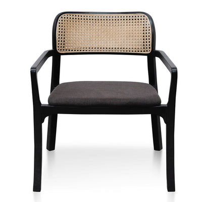 Fabric Armchair - Anchor Grey with Black Legs