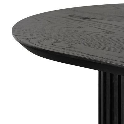 2.2m Wooden Dining Table - Black Oak